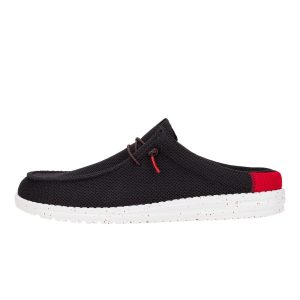 Wally Slip Varsity – Black/Red