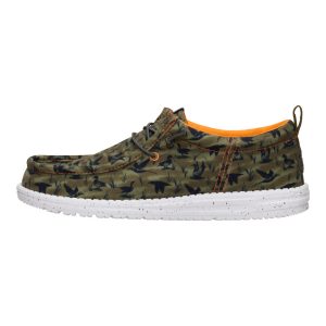 Wally Funk Duck Print – Dark Olive/Multi