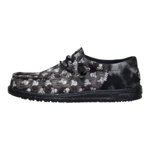 Wally Funk Skull Print – Black/Black Oyster
